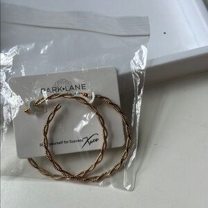 Park Lane Gold Twisted Hoop Earrings